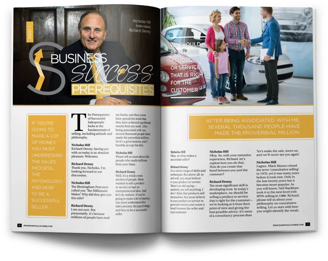 Professional Leader Magazine About Interview Applications
