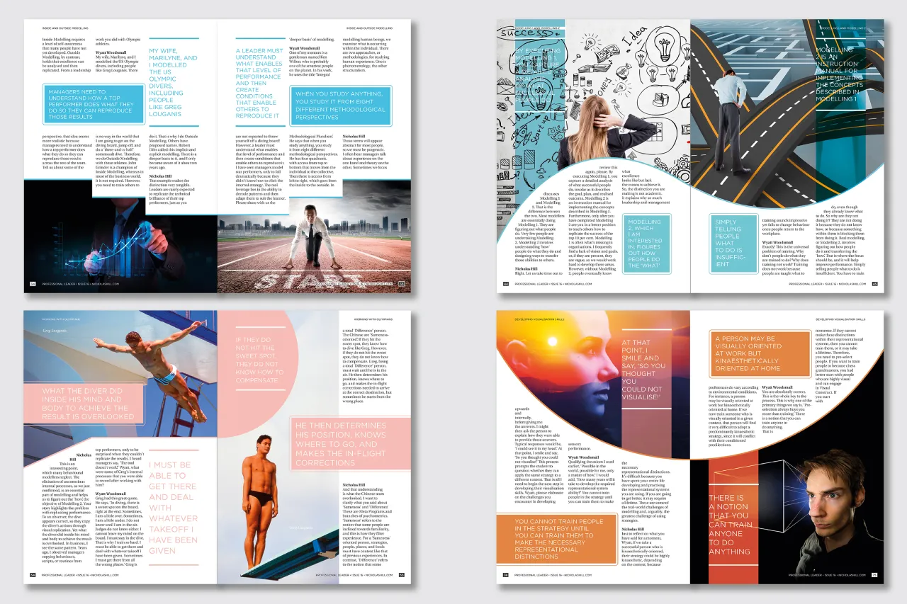 Professional Leader Magazine Double-Page Layouts Page Text Ad 3