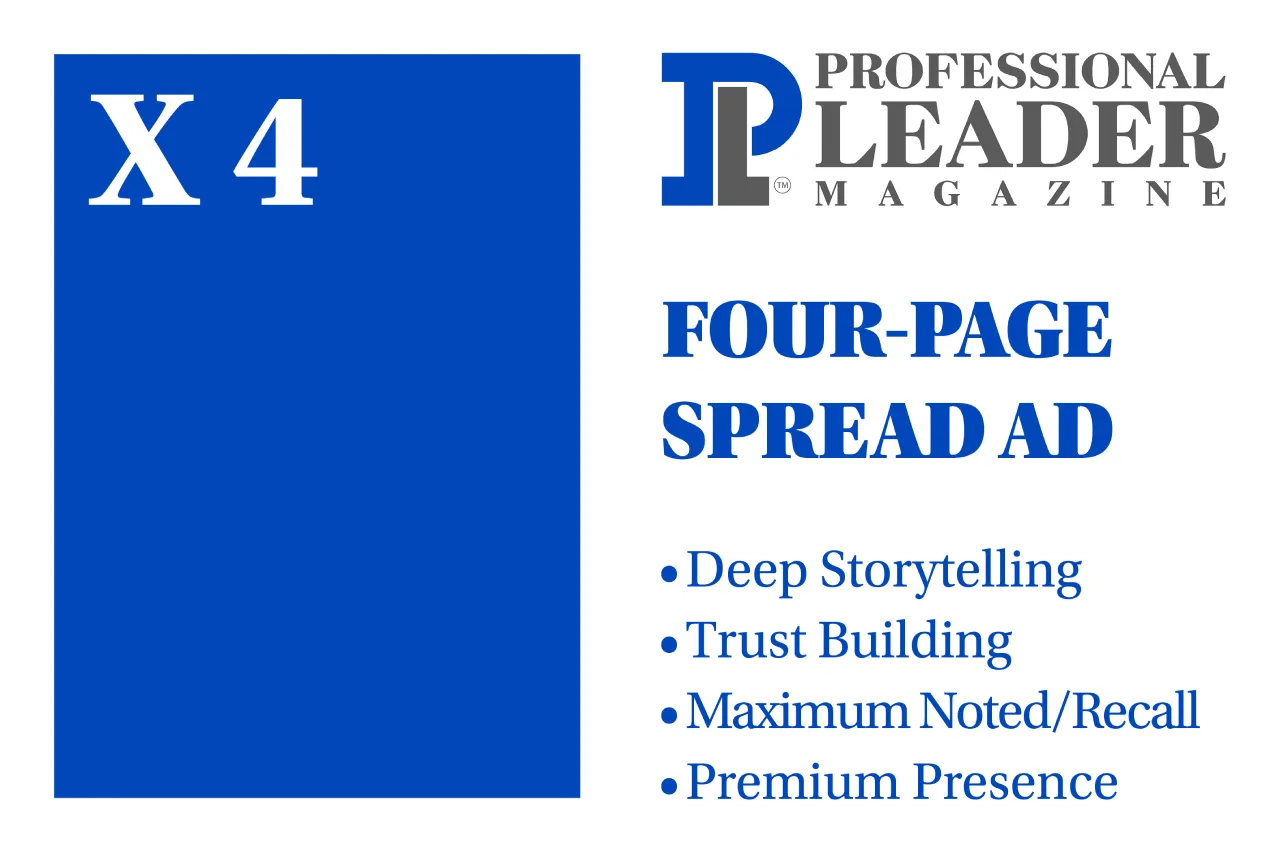 Professional Leader Magazine Rate Card Four Page Ad
