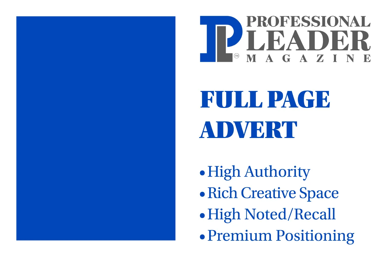 Professional Leader Magazine Rate Card Full Page Ad