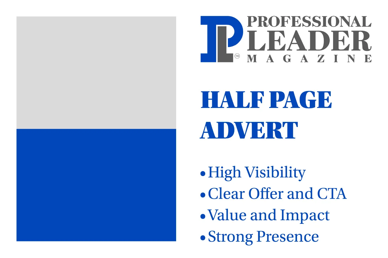 Professional Leader Magazine Rate Card Half Page Ad