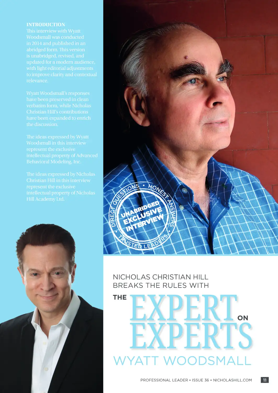professional leader magazine-issue-36 wyatt woodsmall interview editors note 1